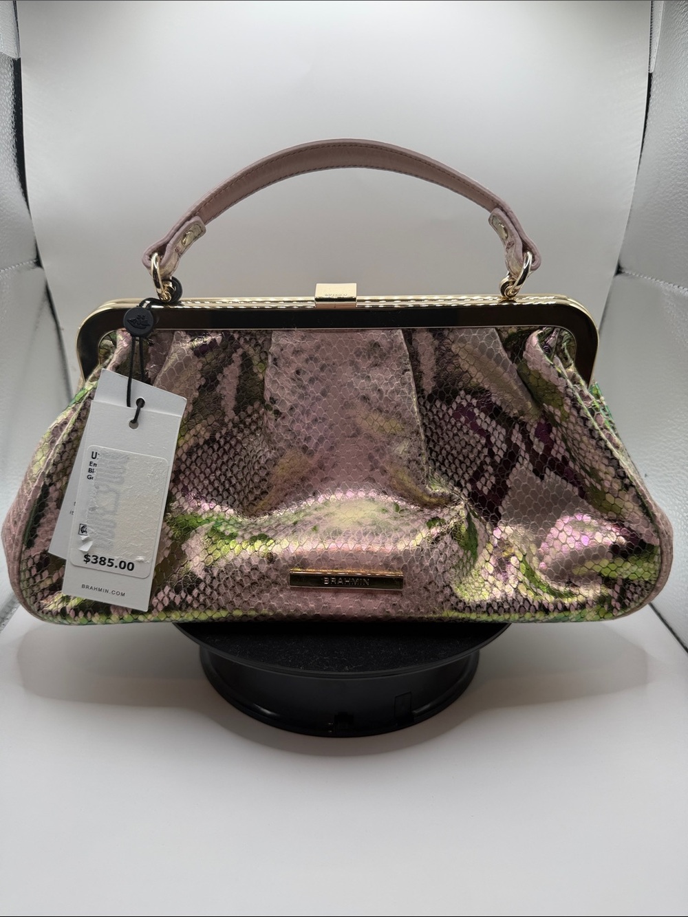 Brahmin Blush Belladonna Top-Handle Kisslock Clutch